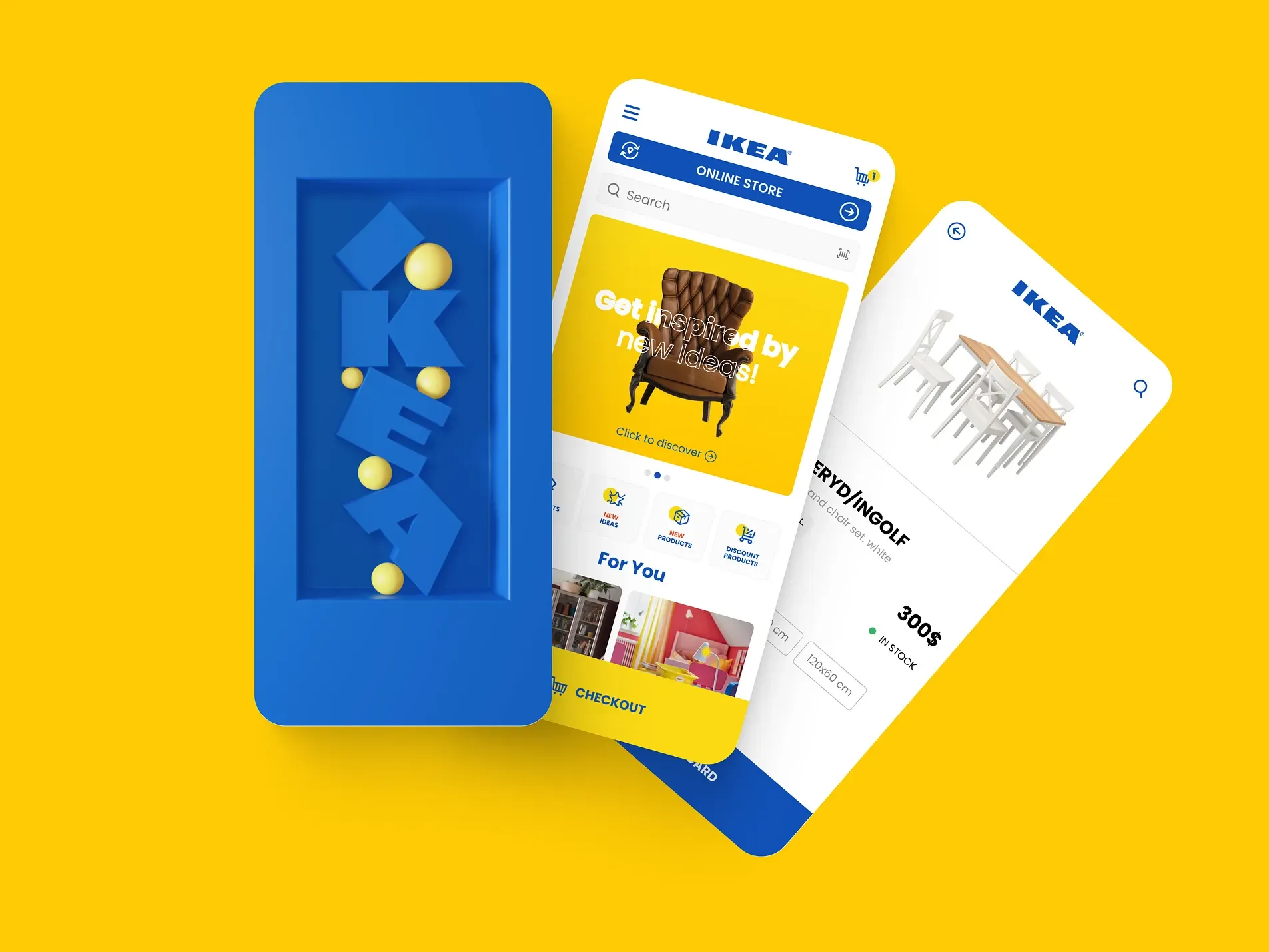 Shot — A store app concept in IKEA's blue and yellow